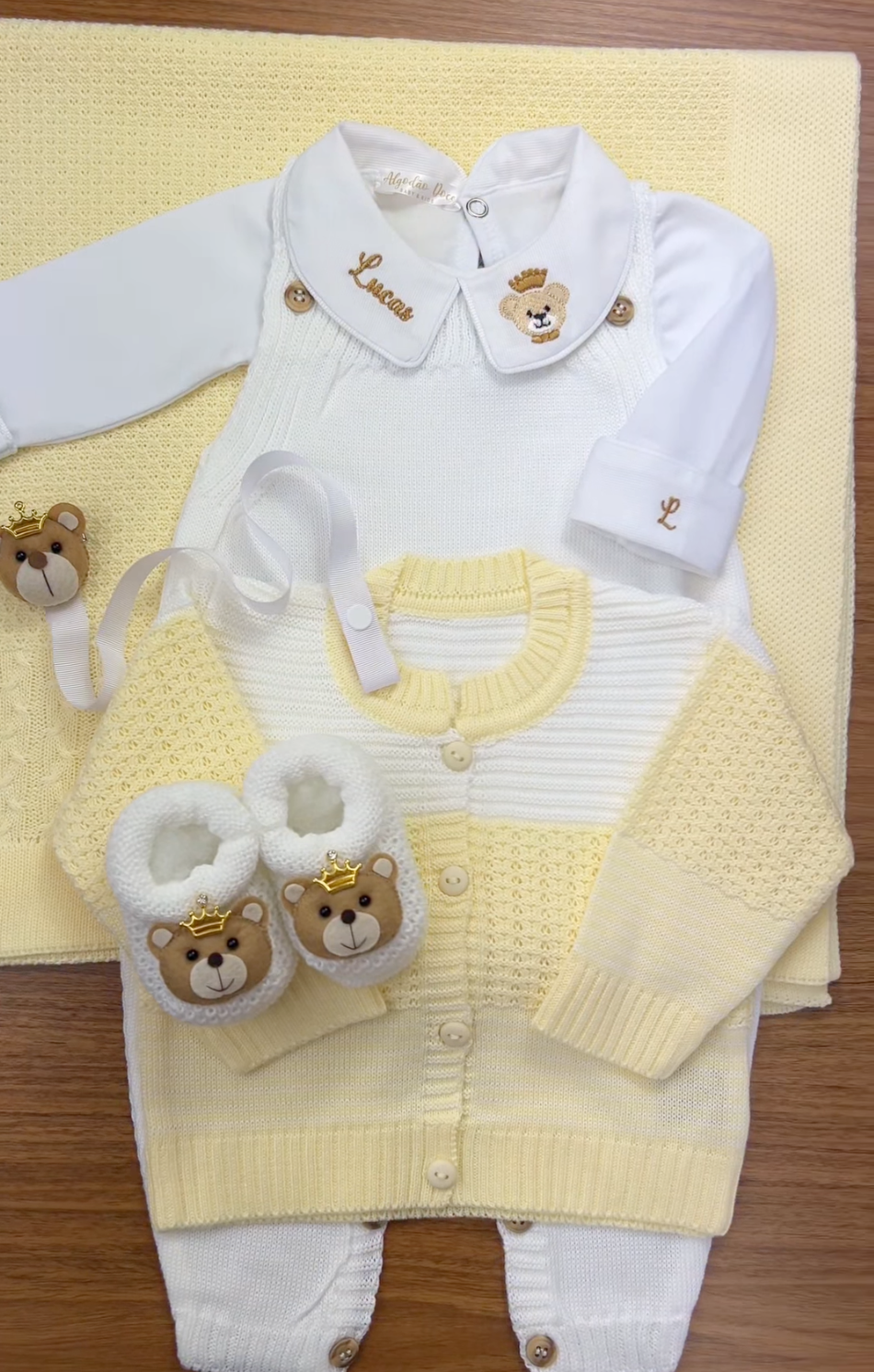 Kit Saída Maternidade Personalizável Completa Lucas | Personalize Com o Nome do Seu Príncipe