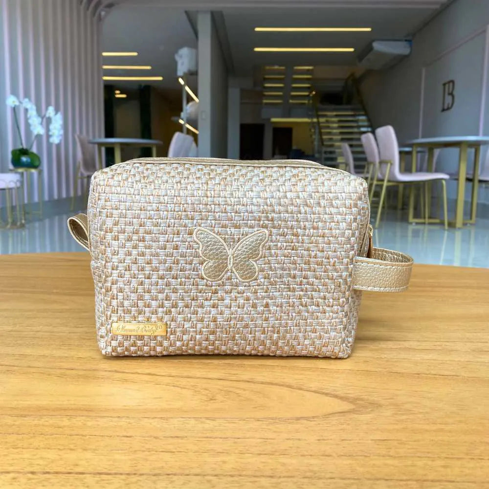 Kit Baby 5 Personalizado - Palha Ouro | Borboleta - Inclui Bolsa Personalizável