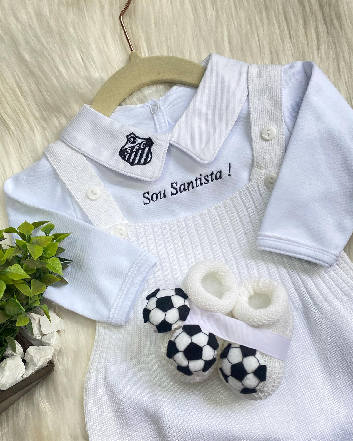 PROMOÇÃO Kit Saída Maternidade TIME FAVORITO Completa - Veste Até 4 Meses (Menino)