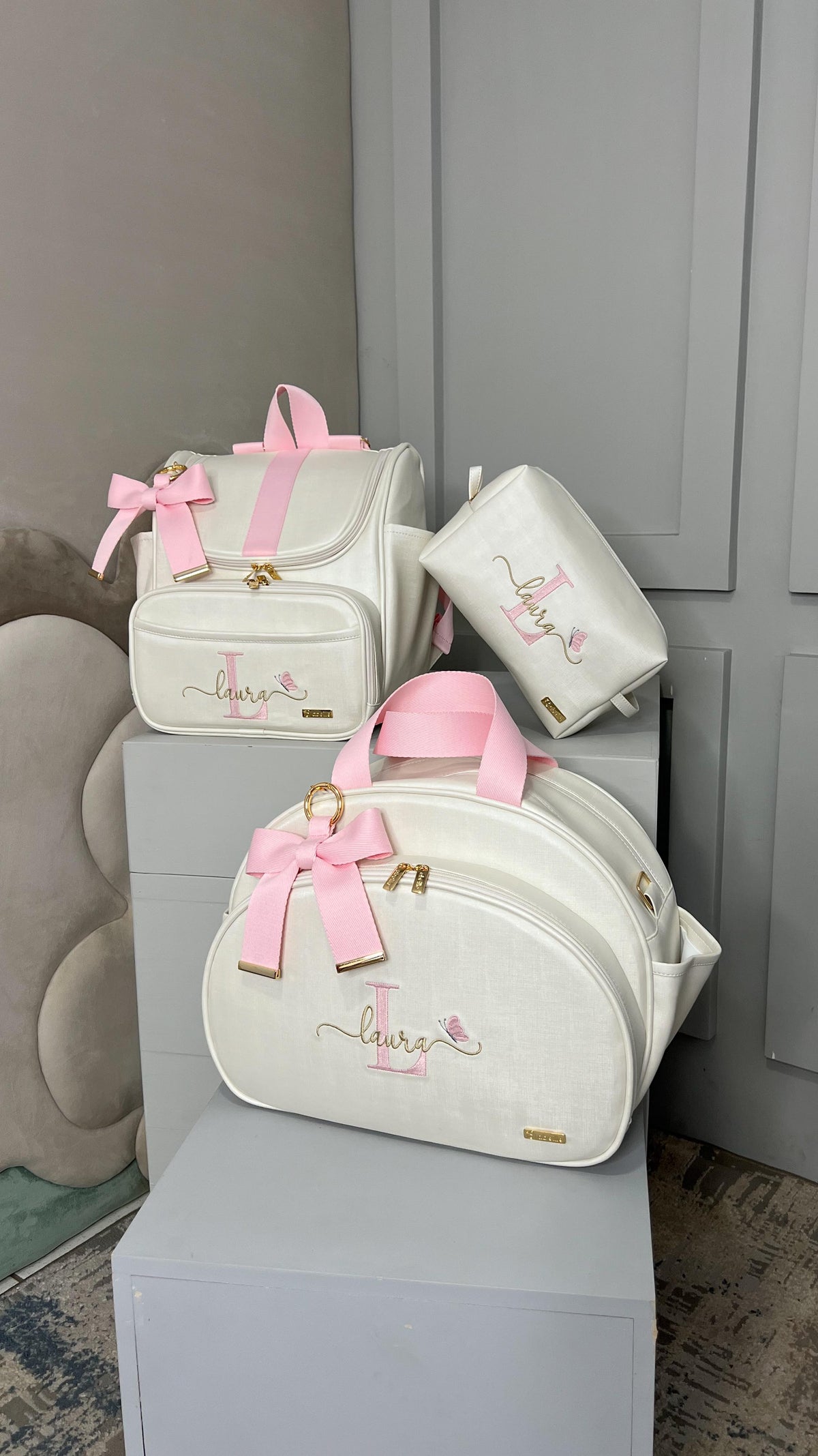 PROMOÇÃO Kit de Bolsas Maternidade 100% Personalizado com nome do Principe/Princesa