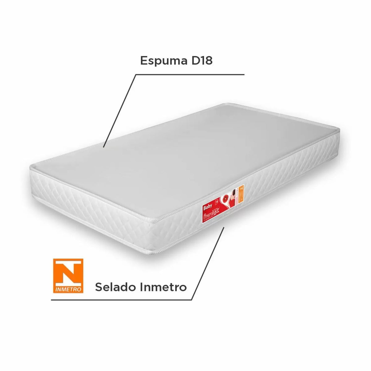 Colchão Para Berço Americano 130x70x10cm - Prorelax