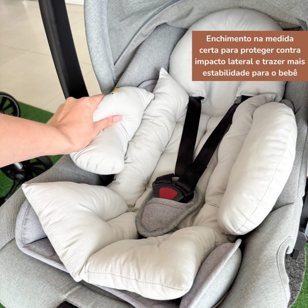 Redutor de Bebê Conforto Anatômico 100% Algodão - Marinho