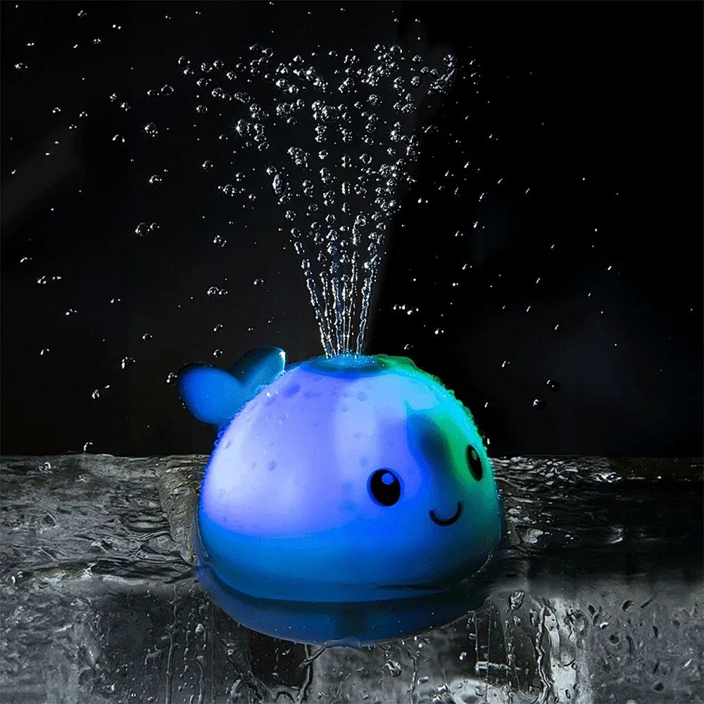 Brinquedo de Banho Baleia Esguicha Água com Luz - Buba