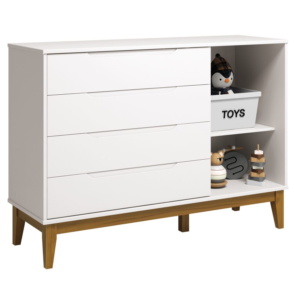 Cômoda Elfe Classic Sapateira Reller - Branco Fosco
