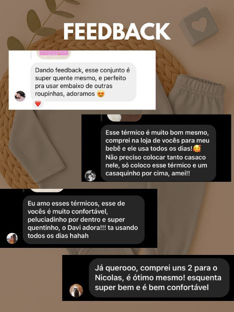 Conjunto Body Térmico Longo Rosa Para Bebê