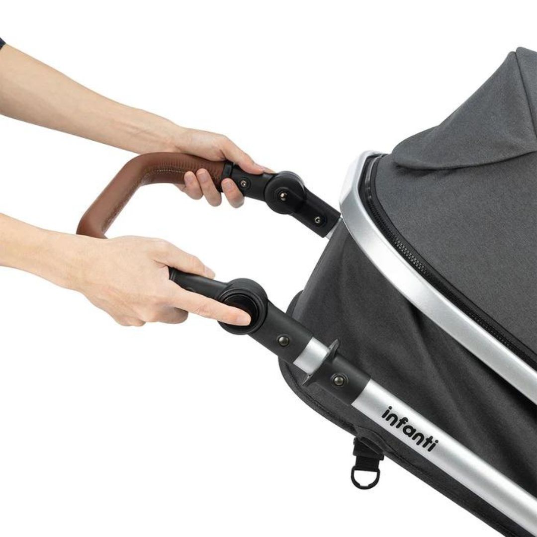 Carrinho Infanti Romanzo Trio Base Isofix Preto Granizo