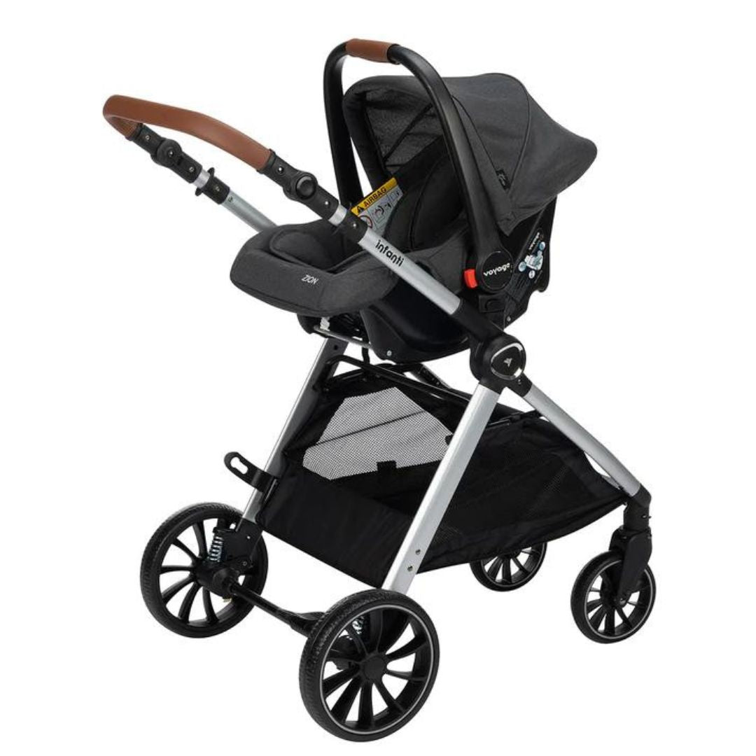 Carrinho Infanti Romanzo Trio Base Isofix Preto Granizo