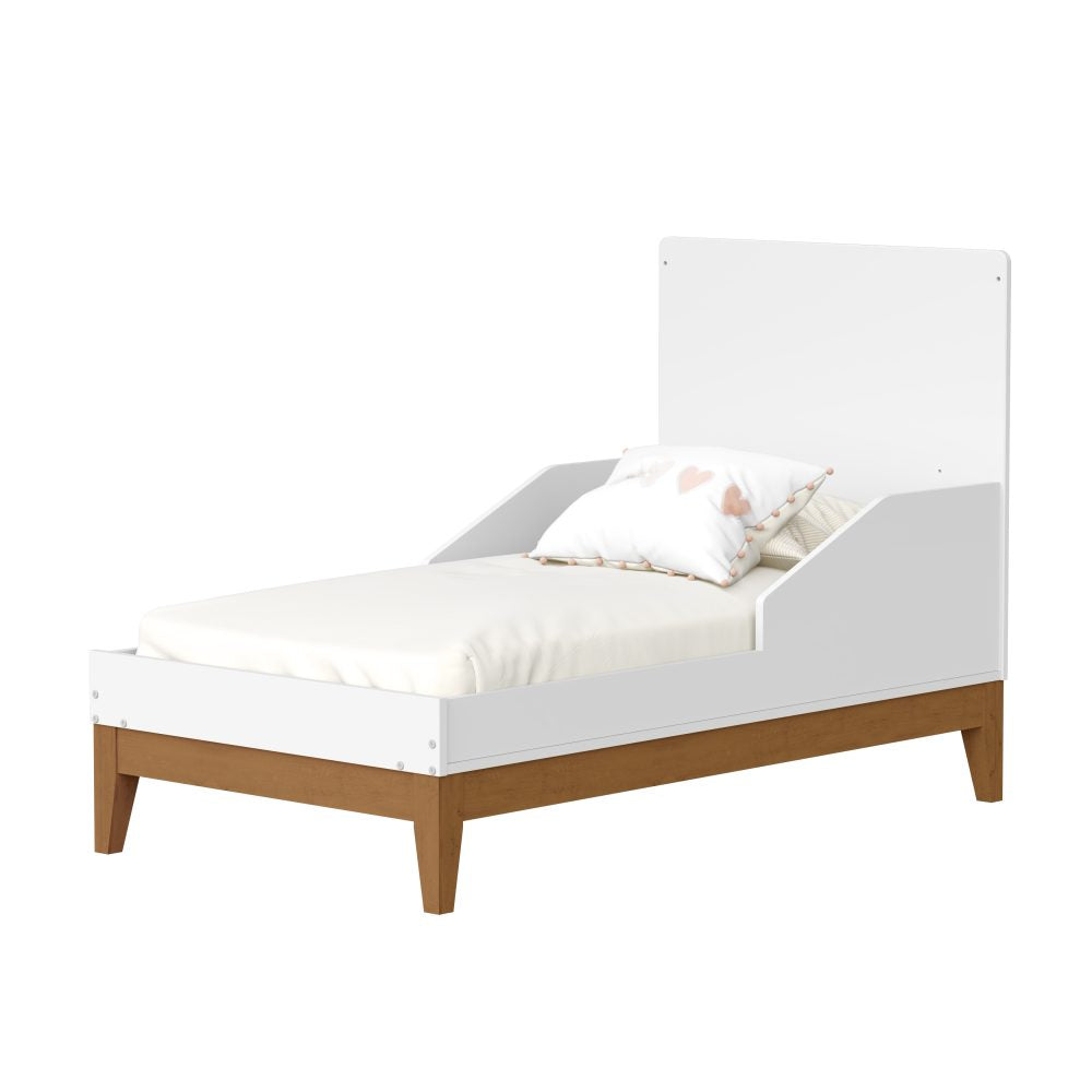 Quarto de Bebê Flip Reller | Guarda-Roupa 4 Portas, Cômoda e Berço - Branco Fosco