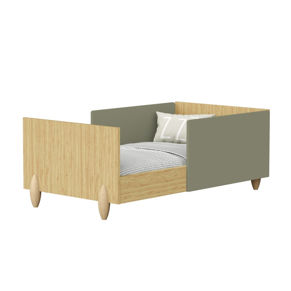 Quarto de Bebê Gracia Reller | Guarda-Roupa 3 Portas, Cômoda e Berço - Oliva Naturale