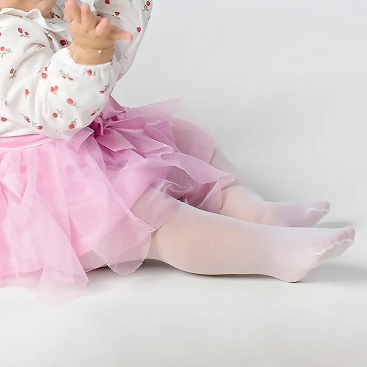 Meia Calça Fina Bebê Fio 20 Poliamida Rosa