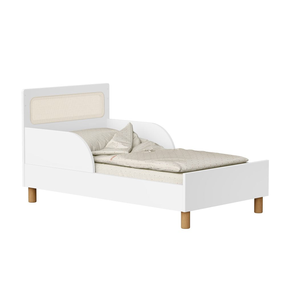 Quarto de Bebê Ollie Reller | Guarda-Roupa 4 Portas, Cômoda e Berço - Branco Fosco