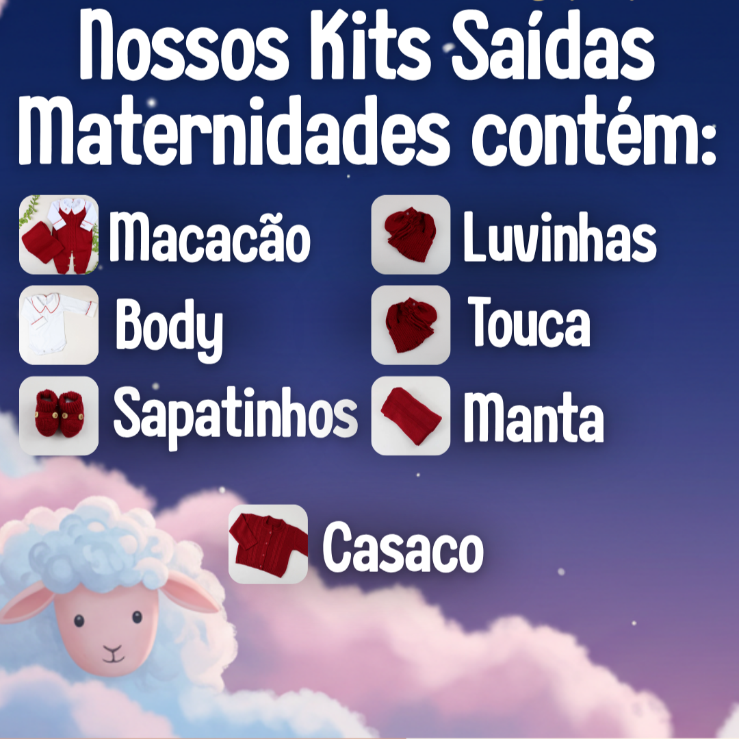 Saida Maternidade Laço e Botões Animal Print 3 Peças Bege