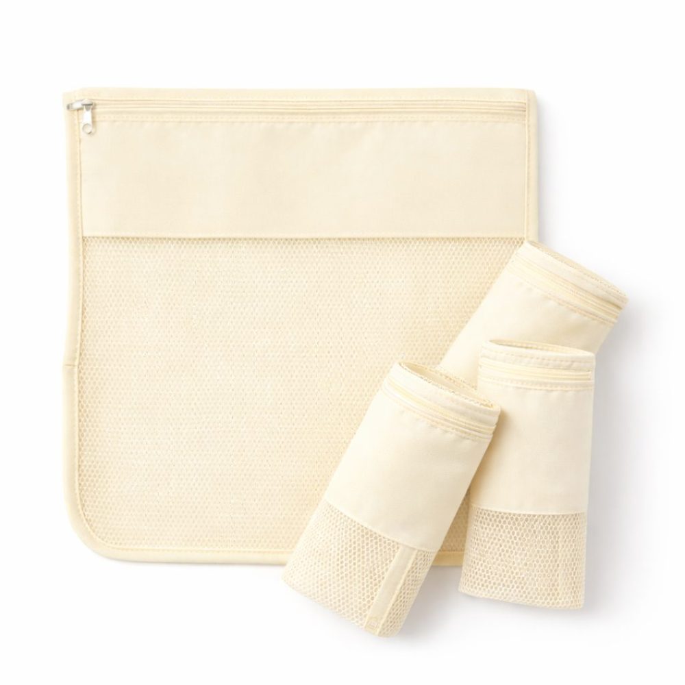 Saquinho Organizador Maternidade 4 Peças - Off White