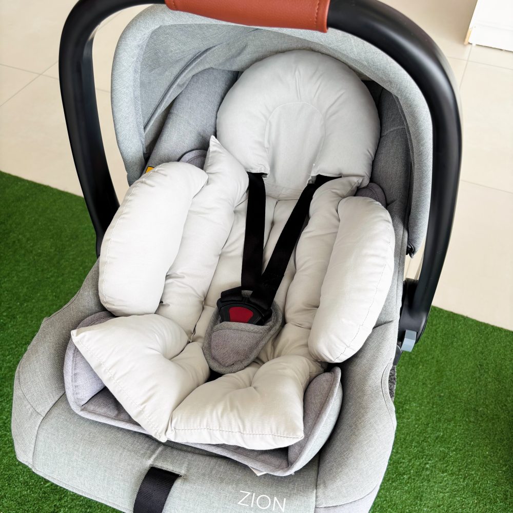 Redutor de Bebê Conforto Anatômico 100% Algodão - Cinza
