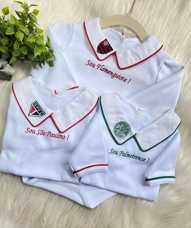 PROMOÇÃO Kit Saída Maternidade TIME FAVORITO Completa  - Veste Até 4 Meses (Menino)