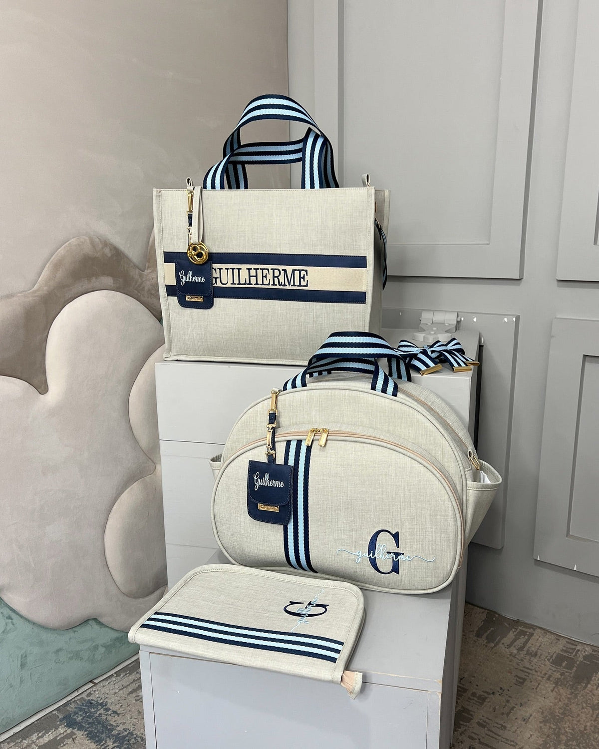 PROMOÇÃO Kit de Bolsas Maternidade 100% Personalizado com nome do Principe/Princesa
