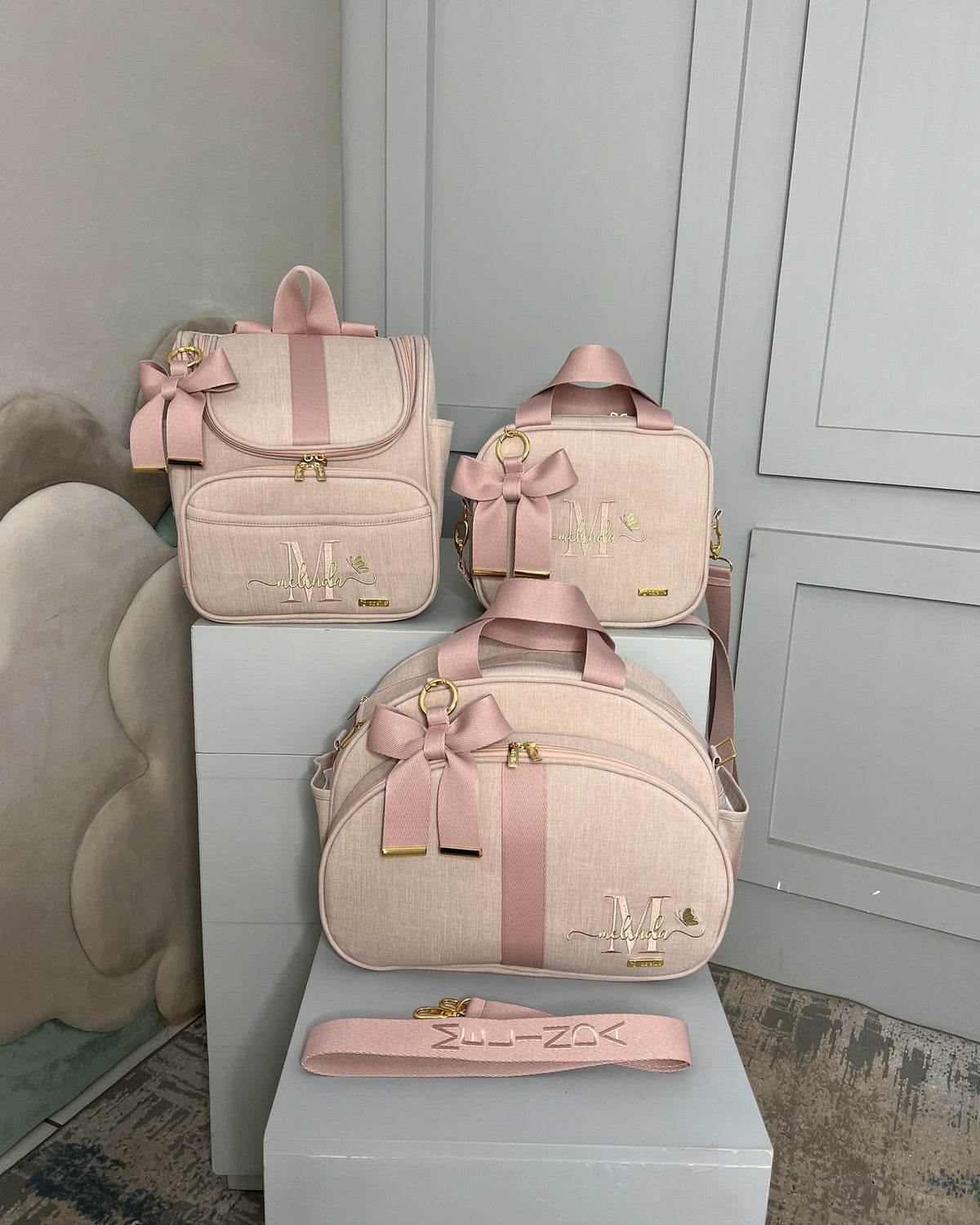 PROMOÇÃO Kit de Bolsas Maternidade 100% Personalizado com nome do Principe/Princesa