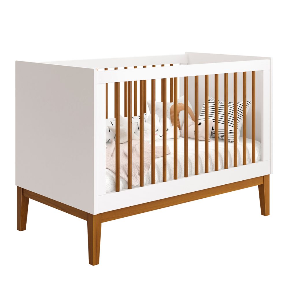 Berço Noah Wood Classic - Branco Fosco