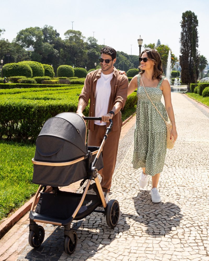 Carrinho Infanti Romanzo Duo Preto Bronze