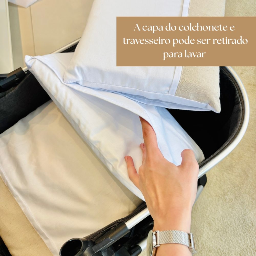 Colchonete para Carrinho com Travesseiro Premium - Verde