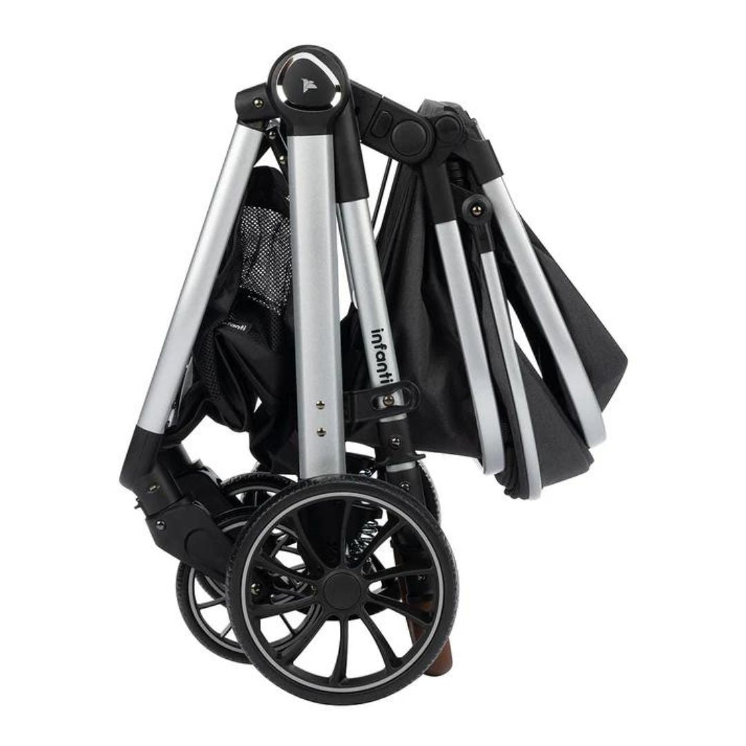 Carrinho Infanti Romanzo Trio Com Base Normal Preto Granizo
