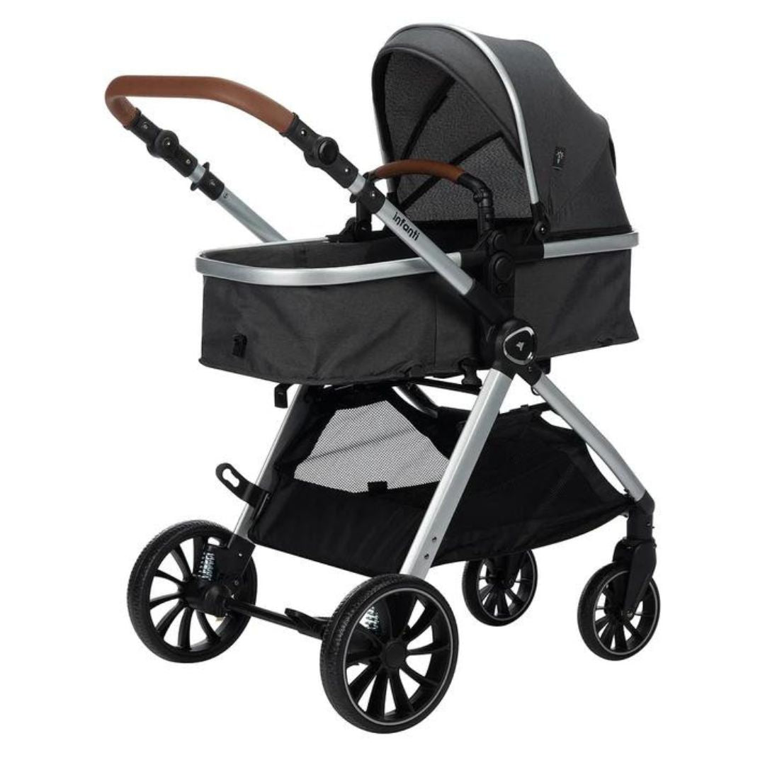 Carrinho Infanti Romanzo Trio Base Isofix Preto Granizo