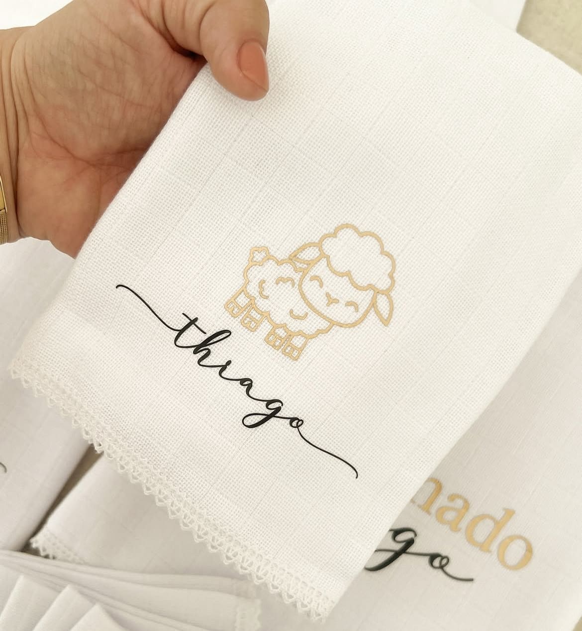Kit de Fraldinha Personalizado com Nome do Bebê | 6 Peças Personalizadas