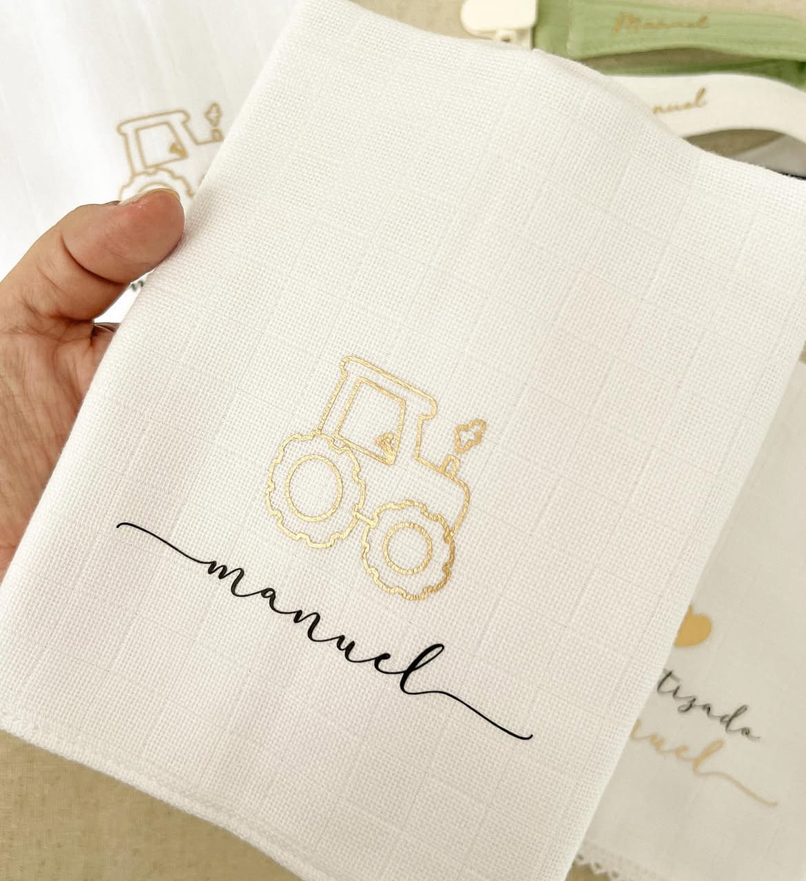 Kit de Fraldinha Personalizado com Nome do Bebê | 6 Peças Personalizadas