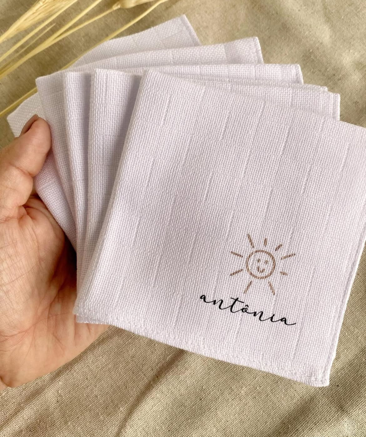 Kit de Fraldinha Personalizado com Nome do Bebê | 6 Peças Personalizadas