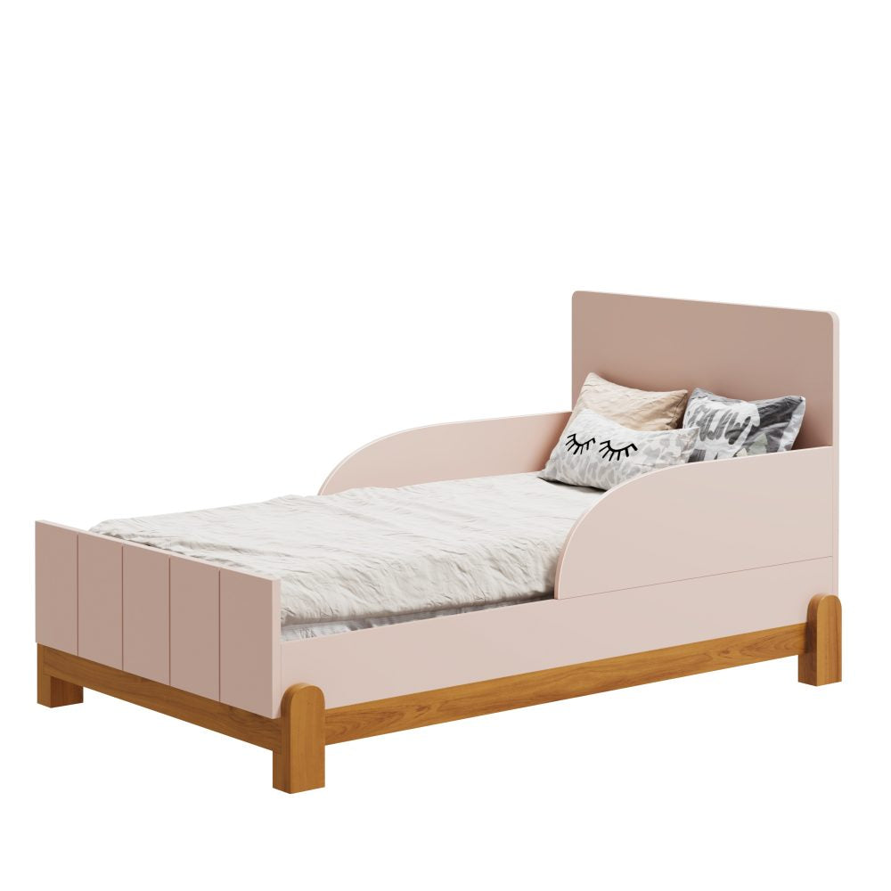 Berço Lotus com Friso Reller - Rosa Fosco