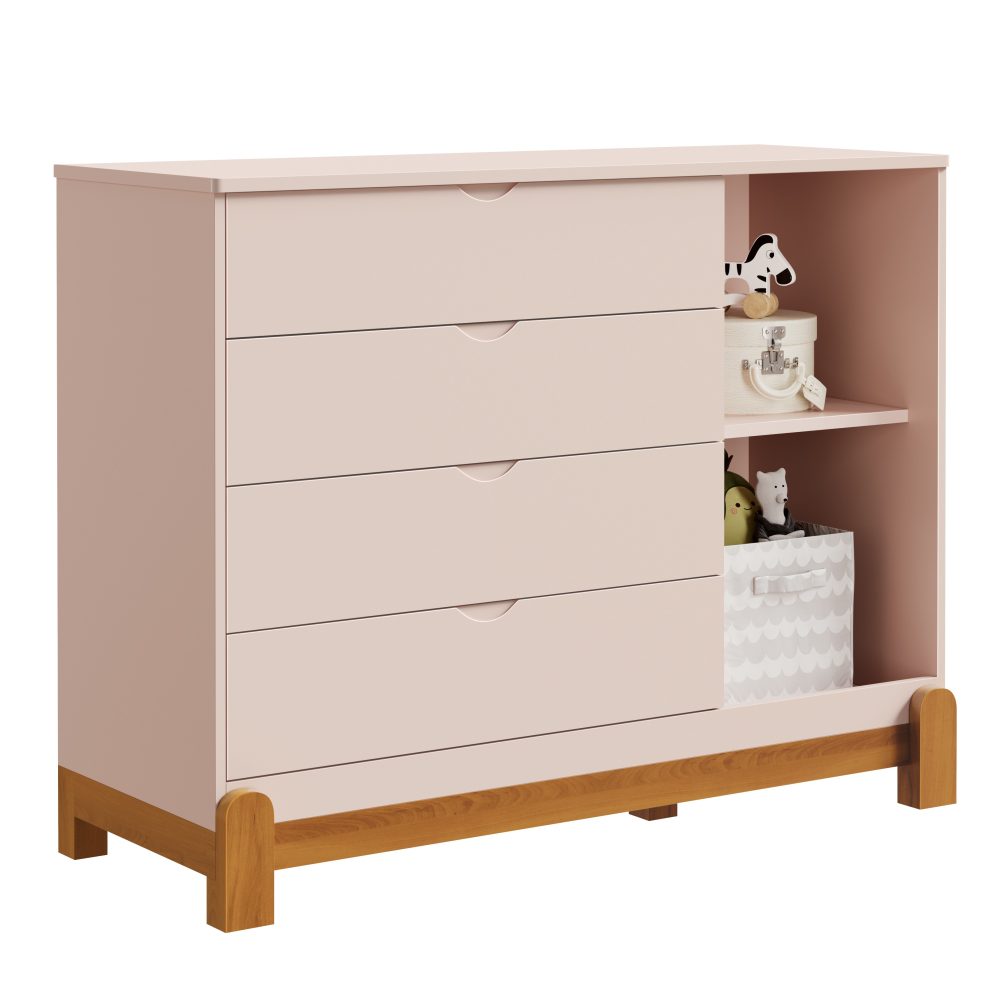 Cômoda Sapateira Lotus Reller - Rosa Fosco