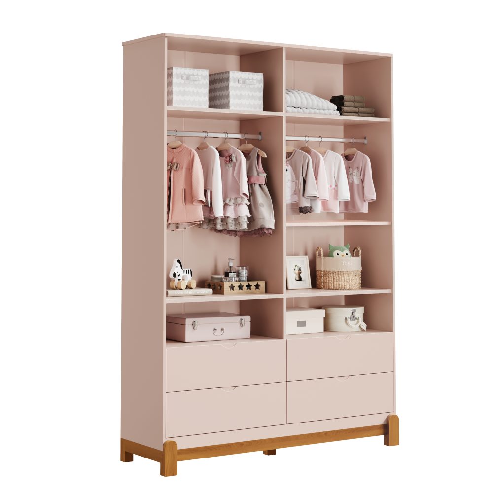 Roupeiro Lotus Reller - Rosa Fosco