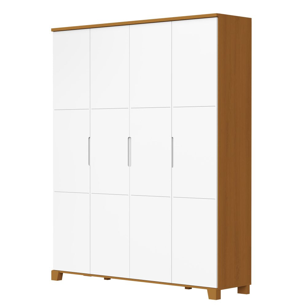 Roupeiro Luna Max Reller - Branco Fosco com Savana