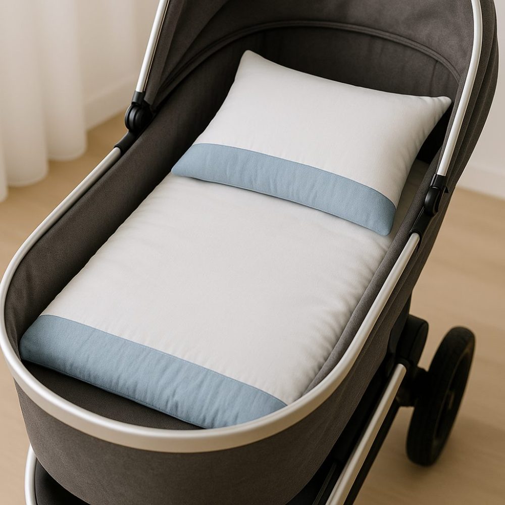 Colchonete para Carrinho com Travesseiro Premium - Azul