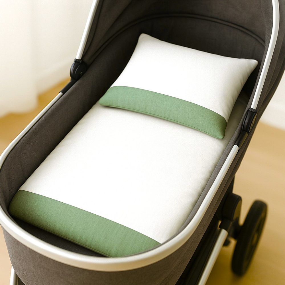 Colchonete para Carrinho com Travesseiro Premium - Verde