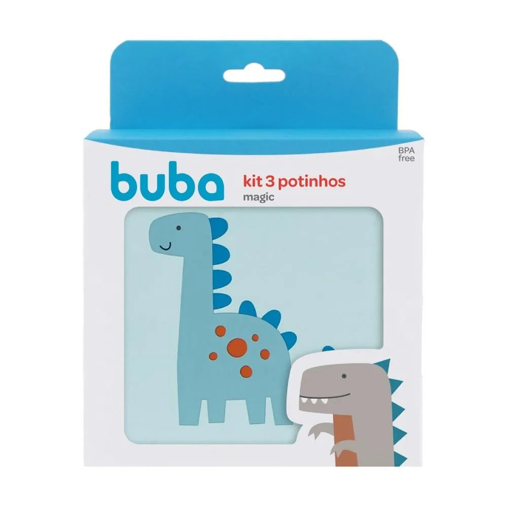 Kit 3 Potinhos Magic - Dino