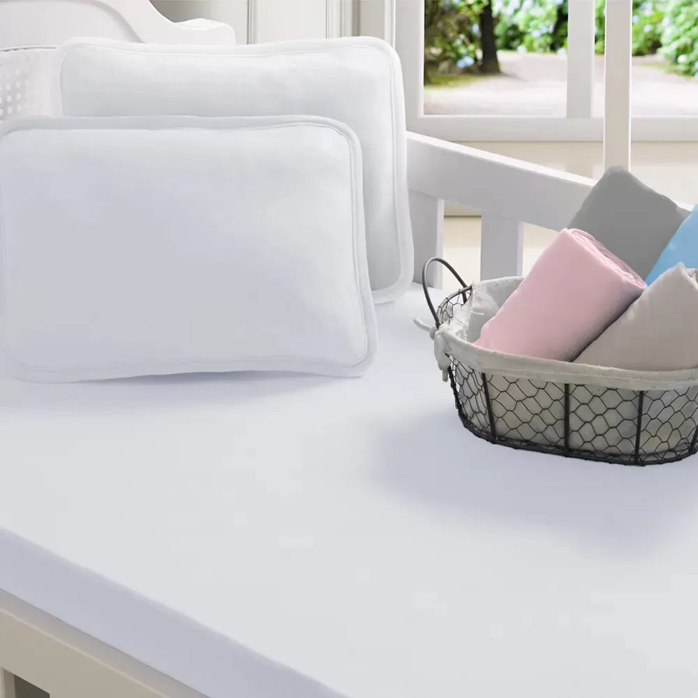 Lençol Berço de Malha 100% Algodão com Elástico - Branco